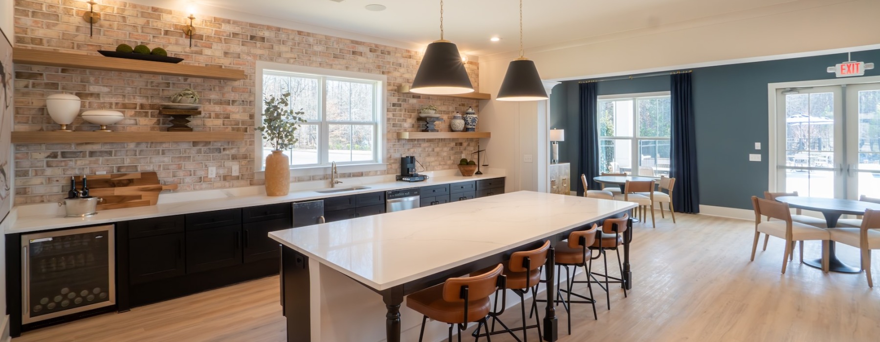 Well-lit kitchen with ample counter space